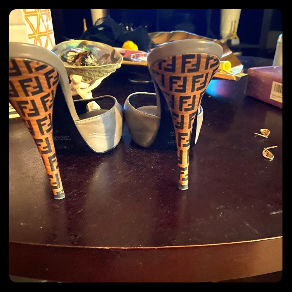 AUTHENTIC FENDI Gray Slides!